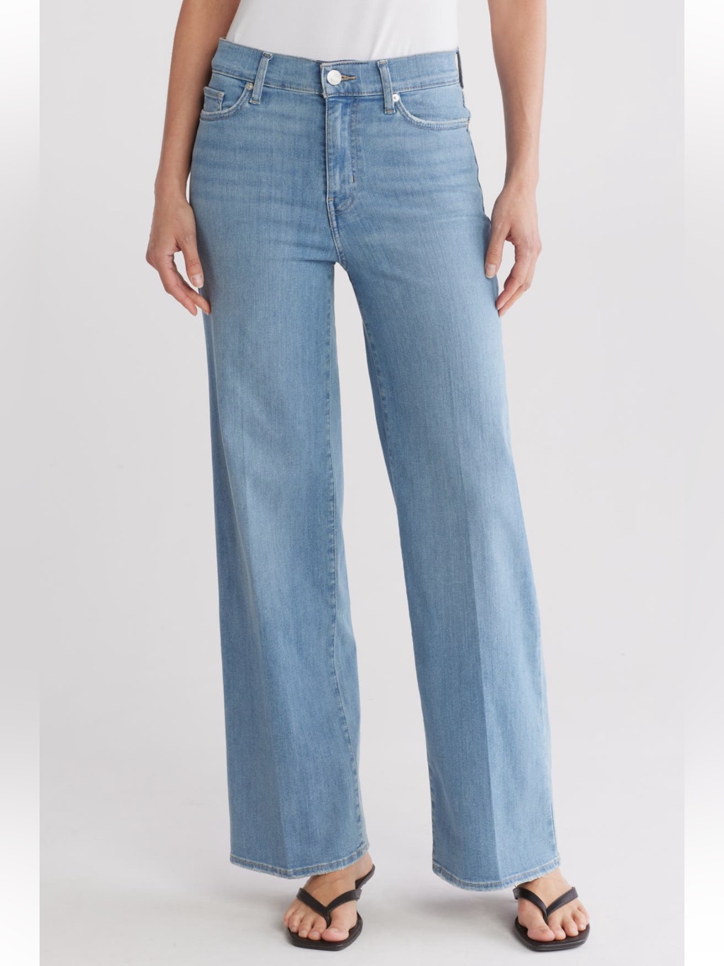 Frame Le Slim Palazzo Wide Leg Jeans | Light Denim Blue Integrity Minimalist